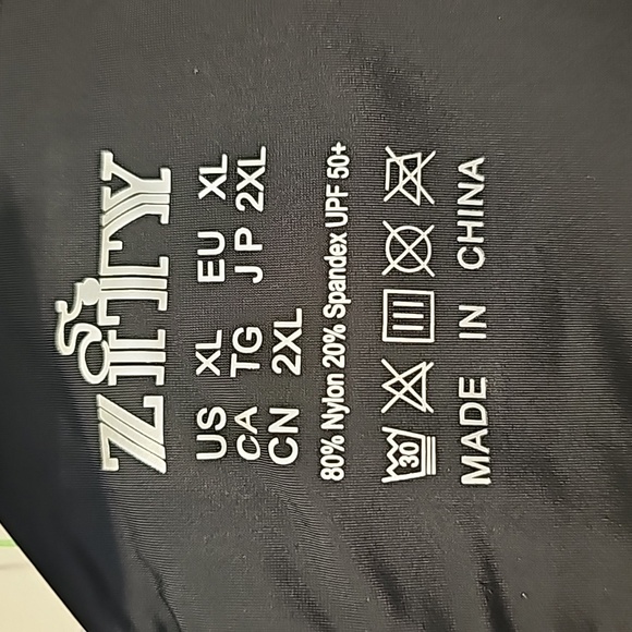 Zity Sports Swim Pants Black/Wave Size XL NWT - Picture 5 of 6